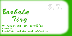 borbala tiry business card